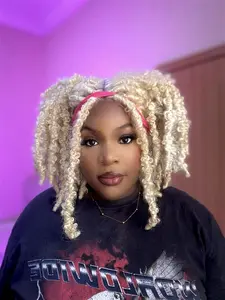 Daisy Bomb Butterfly Locs Wig 12.5" Heat-Resistant Synthetic 4x5 HD Lace Adjustable Cap Baby Hairs Natural Look Comfortable Fit