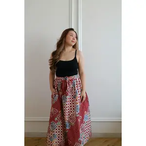 Drawstring Maxi Skirt