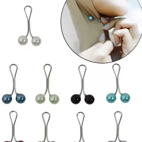 Muslim Hijab Pins Set, Modesty Scarf & Shawl Accessories, Islamic Safety Brooch Buttons, Wedding Dress Decoration for Muslim, 8-10 Pieces