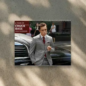 A Year Of Chuck Bass 2026 Calendar, Chuck Bass 2026 Wall Calendar, Must Have Gift For Fans 2026 Chuck Bass Wall Calendar, Gift for fans