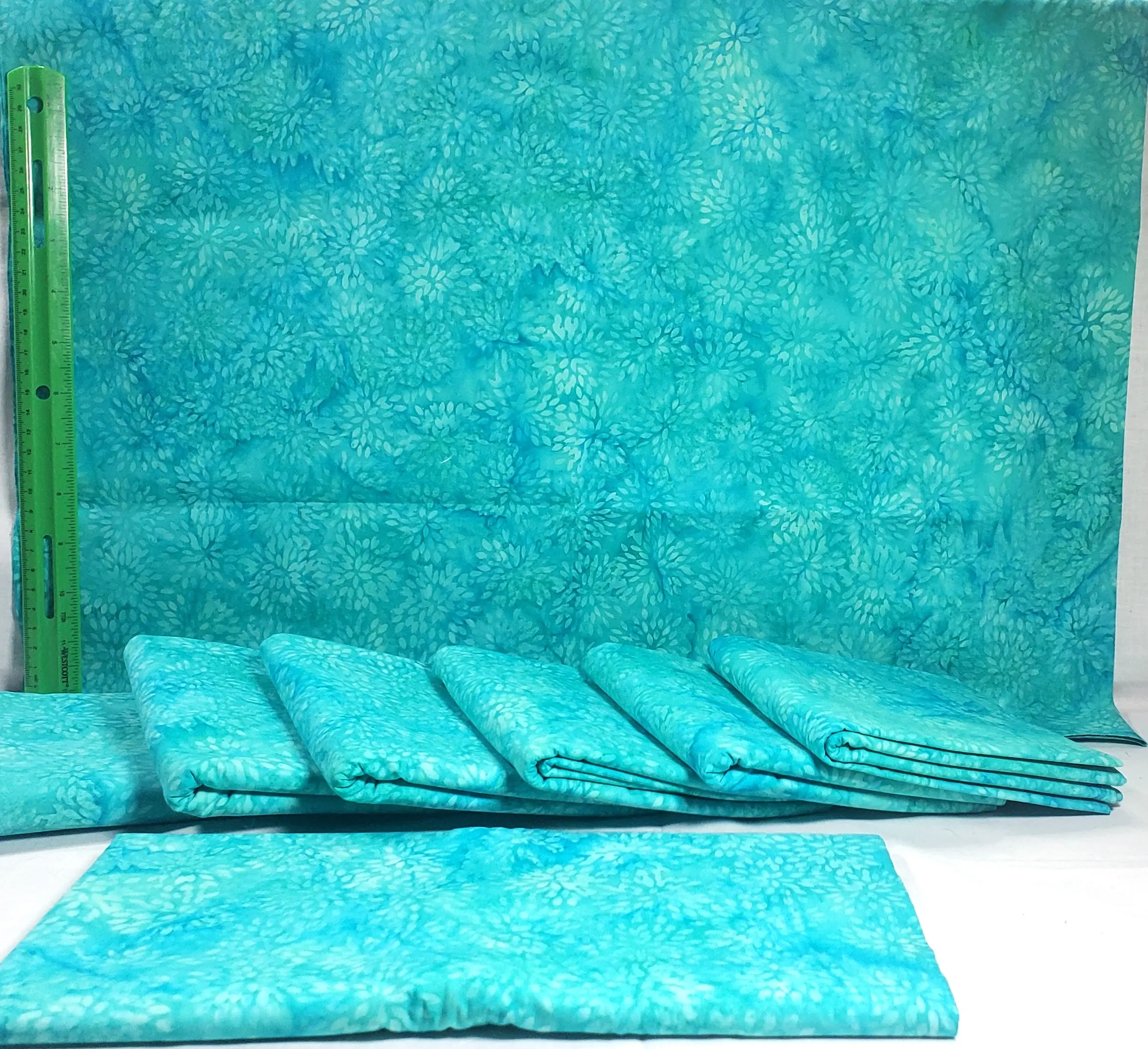 Brittney Esscentials- Fabric By The Yard: Teal Floral Batik