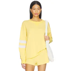 YEAR OF OURS Varsity Sweatshirt in Popcorn White