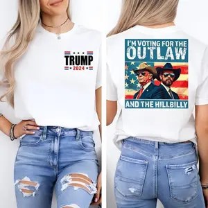 Ridinn With The Outlaw And The Hillbilly Trumpp Shirt 2024 Election Conservative Political Republican Trumpp Supporter 2 Side Shirt, T-Shirt, Sweatshirt, Hoodie, Gift for woman, Gift for man, Gift for fan