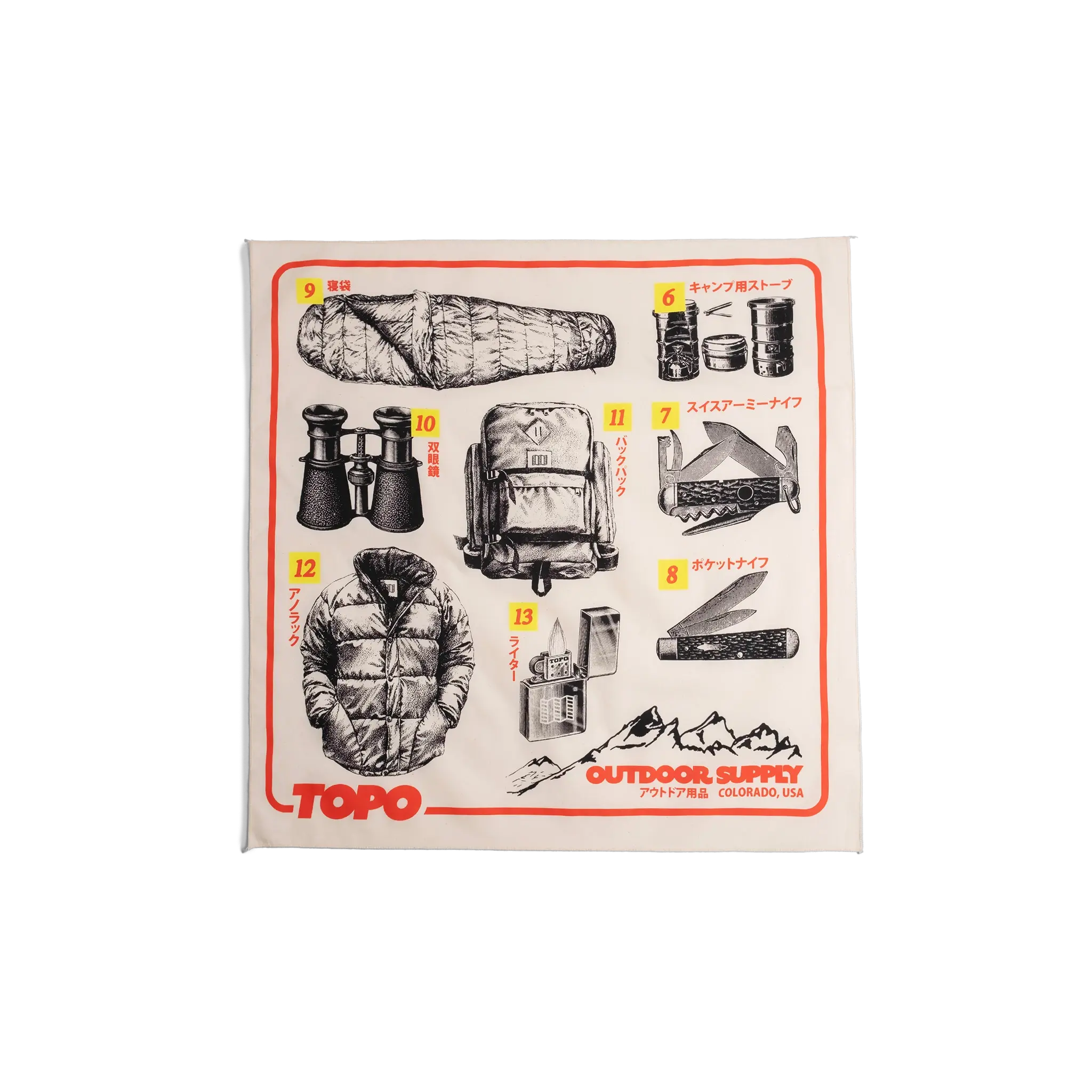 Topo Designs x Pine Printshop Catalog Bandana