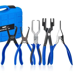 Orion Motor Tech Fuel Line Pliers Set, 5 pc Fuel Line Disconnect Pliers Set with Fuel Filter Caliper Hose Pipe Clamp Clip 80 Degree Disconnect Pliers, Heavy-Duty Fuel Pipe Repair Set for Auto Line, Hand Tools, fathersdaygift