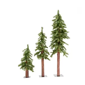 Vickerman 2', 3', and 4' Natural Alpine Tree Set, Unlit