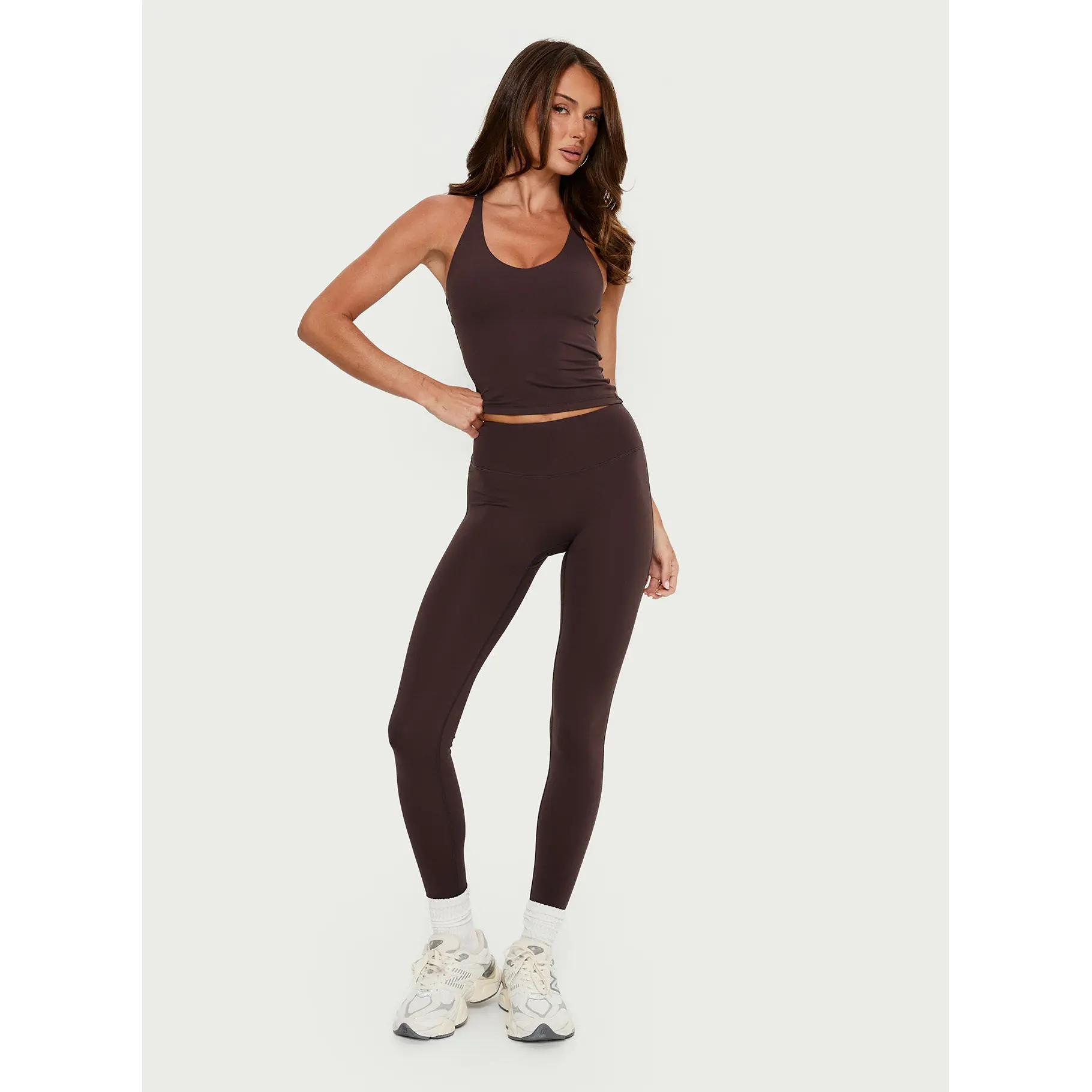 Stride Active Invisible Scrunch Leggings Brown