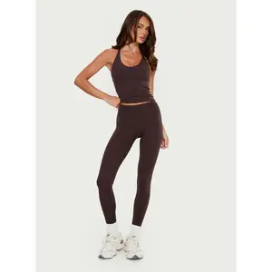Stride Active Invisible Scrunch Leggings Brown
