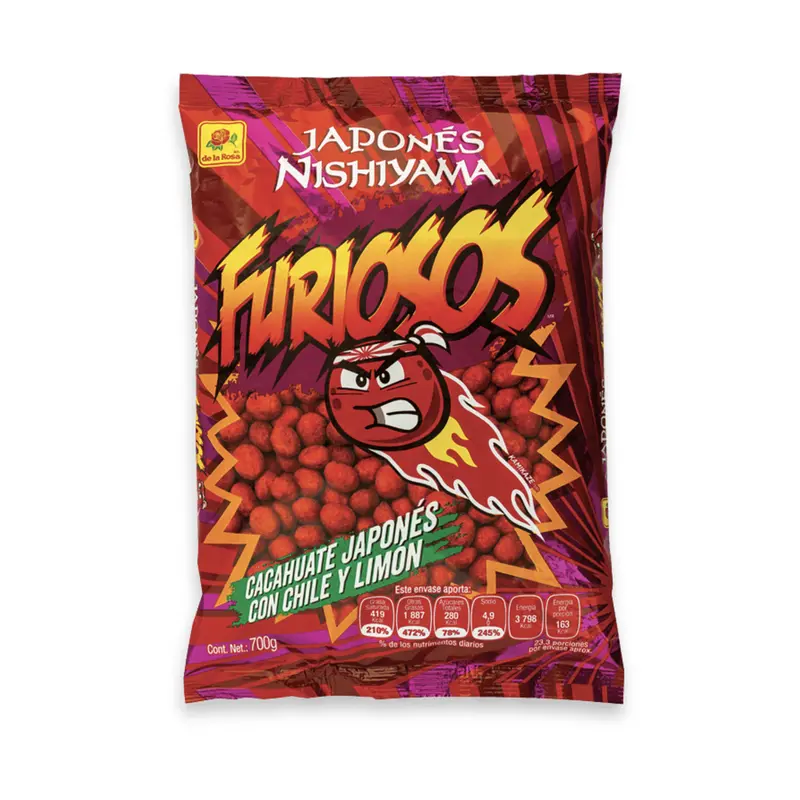 Cacahuate Japones Nishiyama Furioso Peanut Woth Chili And Lemon By De La Rosa 700g