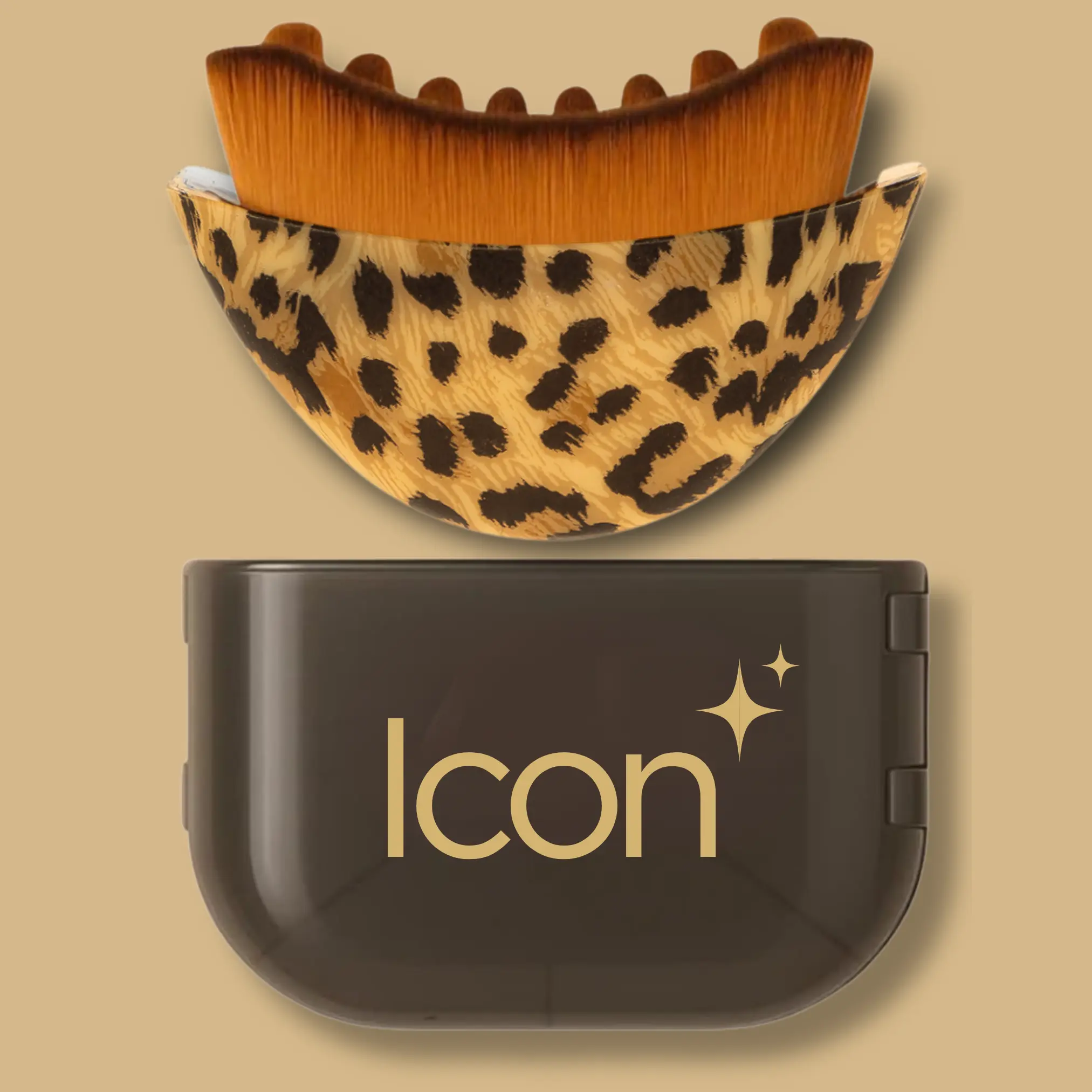 Icon Lymphatic Contour Face Brush, Reduces Puffiness & Restores Definition, Ultra-Soft Face Brush for Lymphatic Drainage, Naturally Sculpted Look, Gentle on All Skin