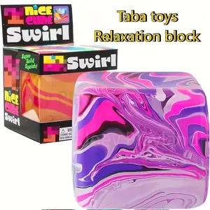 Flow Cube Squeeze Toy, Stress Relief Fidget, Sensory Toy for Kids and Adults, Soft Touch, Hand Exercise, Durable Tpr Material, 2 Sizes Available (small, Large)