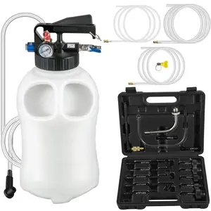 Transmission Fluid Pump 2 Way ATF Refill System Dispenser, Oil and Liquid Extractor 10 Liter Large Capacity, Automatic Transmission Fluid Pump Tool Set with 14 Pieces ATF Filler Adapters
