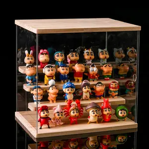 4-Tier Wood & Acrylic Display Shelf – Versatile Storage for Small Items and Ornaments Organiser Racks