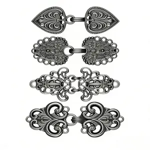 Vintage Sweater Clip,4PCS Retro Sweater Clips for Cardigans, Four of Styles Dress Clip Back of Shirts Cinches Shawl Clips for Different Women Clothing