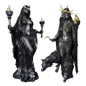 Hekate Niktipolos The Witch Of The Night Statue Dark Goddess Hecate Altar Sculpture Underworld Hekatae Phōsphoro Home Decor