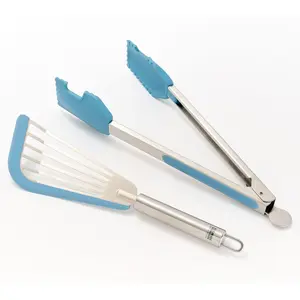 Kuhn Rikon Stainless Steel Essential Tong and Spatula Set
