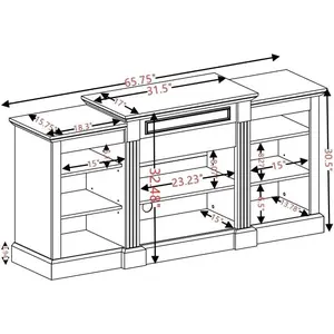 Modern Media Console Table with Elegant Fireplace Insert, Ample Storage for TVs Up to 65", Stylish Entertainment Stand in White