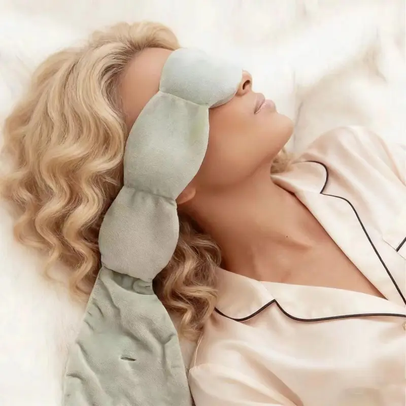 The Weighted Sleep Mask - The Weighted Blanket For Your Eyes,sleep pod,Calming Eyemask for Deep Sleep, Side-Sleeping Friendly, 100% Blackout, Patented Strap-Free Design,pink,gray,blue,purple,eye covers for sleeping
