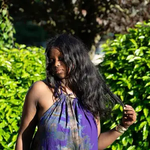 Purple Kenyan Backless Dera - Kenyan Hand Made Womenswear