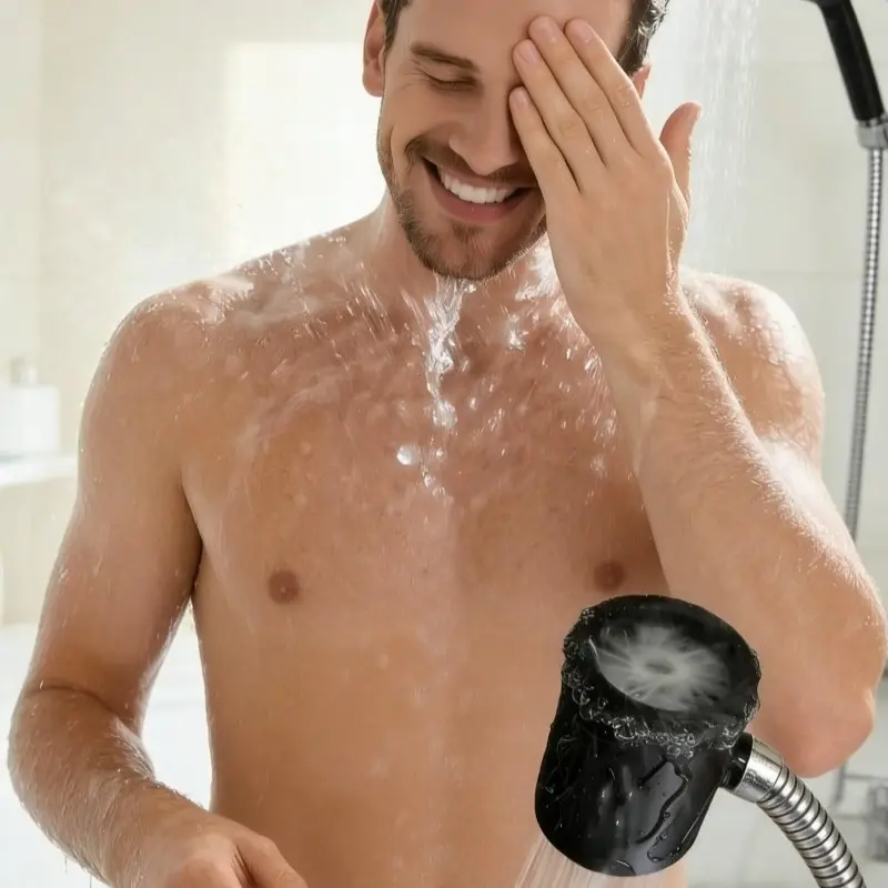 New Men's Private Shower Head, Ring Spray Design, Sensory Water Flow, Desensitization Training, High-Pressure Nozzle, Bathroom Accessory, Handheld Showerhead, Handheld Shower Heads