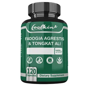 Coolkin dietary supplements, 120 softgels per bottle, contain Fadogia Agrestis stem extract and Tongkat Ali extract, supporting natural health.