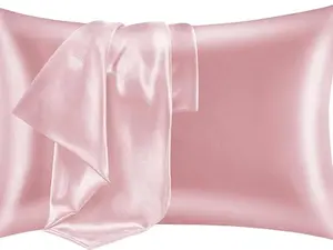 Silk Satin Pillowcase for Hair and Skin Queen Set of 2 Soft Pillow Cases Silky Microfiber Bed Pillow Covers Wrinkle Resistant with Envelope Closure