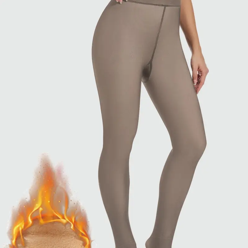 Women's Thermal Lined Tights, Casual Comfy High Waist Skinny Pants for Daily Wear, Ladies Underwear for Fall & Winter