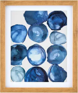 Aqua Blue Modern Framed Wall Art for modern gallery walls