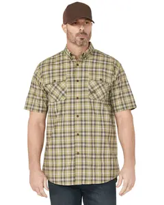 Ariat Men's Men'S Rebar Made Tough Short Plaid Print Sleeve Button-Down - 10055265