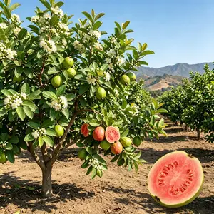 500pcs Organic Pink Guava Seeds for Planting - Non-GMO Heirloom Psidium Guajava Seeds, Vitamin C-Rich Tropical Exotic Fruit Seeds for Home Garden Outdoor Use