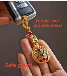 Chinese Master Fengshui Car keychain ,Car Center Decoration,Car Interior Decoration, Car Interior  for Women & Mens Attract Wealth Soft TPU