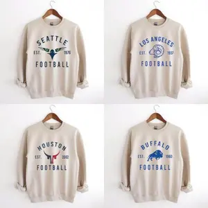 Vintage 90s All Team Football With SAND COLOR Sweatshirt, 1960s Cowboy Game Day Shirt, All 32 Teams Unisex Shirt, Football Unisex Sweater, Menswear, Gift For Fans
