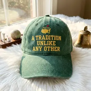 Masters Golf Cap, Augusta Inspired Embroidered Hat, Casual Everyday Wear Unisex Adjustable Cap