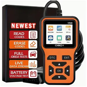 V500 Scanner 10s Code Reader & Voltage Check Full ECU ABS Transmission Diagnostics for All OBDII CAN Vehicles with USB Connection - Lights uv Up Erasable Acrylic Message Board cordless rechargeable hood light Dual Arm LED Book Stand Light 3D Night