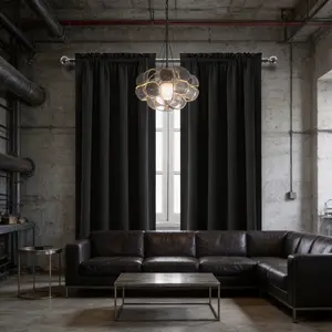 2pcs Thermal Insulated 100% Blackout Curtains with Black Coating Backing for Total Darkness Privacy Protect Aesthetic Solid Window Treatments for Bedroom and Media Room Rod Pocket 2 Panels Set 52x84 Inch