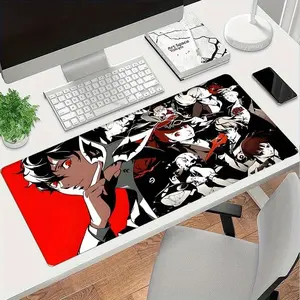 Persona 5 Official Gaming Mouse Pad and Table Mat | Large Rubber Base, Diatomite Surface, Character Prints, Durable Construction, Ergonomic and Wrist Support, Perfect Gift for Fans