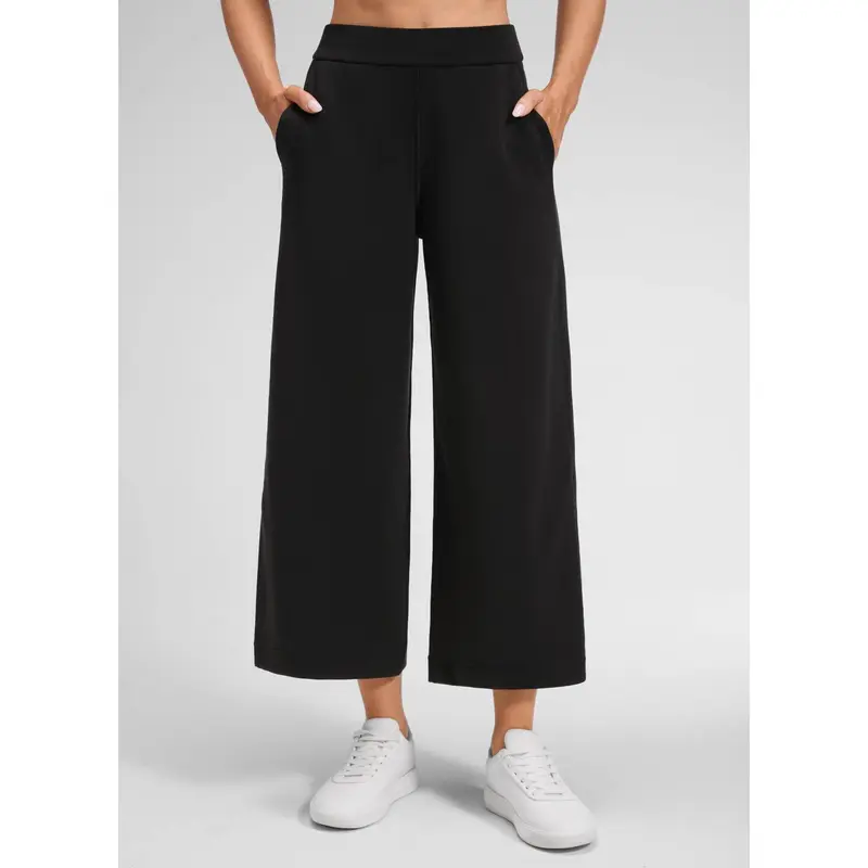 CRZ YOGA SoftAura Wide Leg Cropped Sweatpant 25" Athletic Bottoms Athleisure Sweatpants