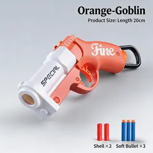 Mini Goblin Blaster | Shell-Ejecting Soft Dart Toy | Pocket-Sized Pull-Bolt Action Tactical Softair Gun with Ejection Feature Handheld Blasting birthday party favor classroom multiplayer outdoor game