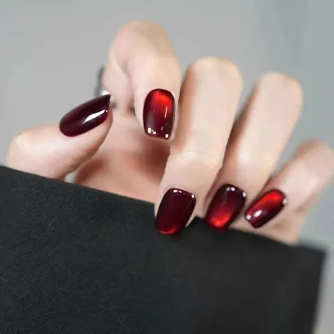 Short Square Fake Nail, 30pcs/set Cat Eye Press on Nails with Nail File & Tape, Removable Nail Art Artificial Full Cover, Women Girls DIY Manicure