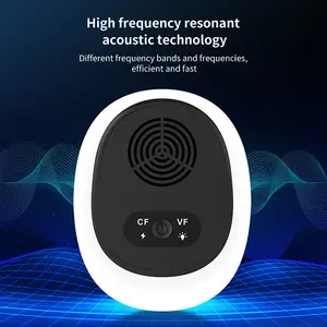 Ultrasonic Pest Repeller with LED Night Light, 3 Modes Frequency Adjustable, Plug-in Electronic Repellent for Mosquito, Mice, Roach, Insect