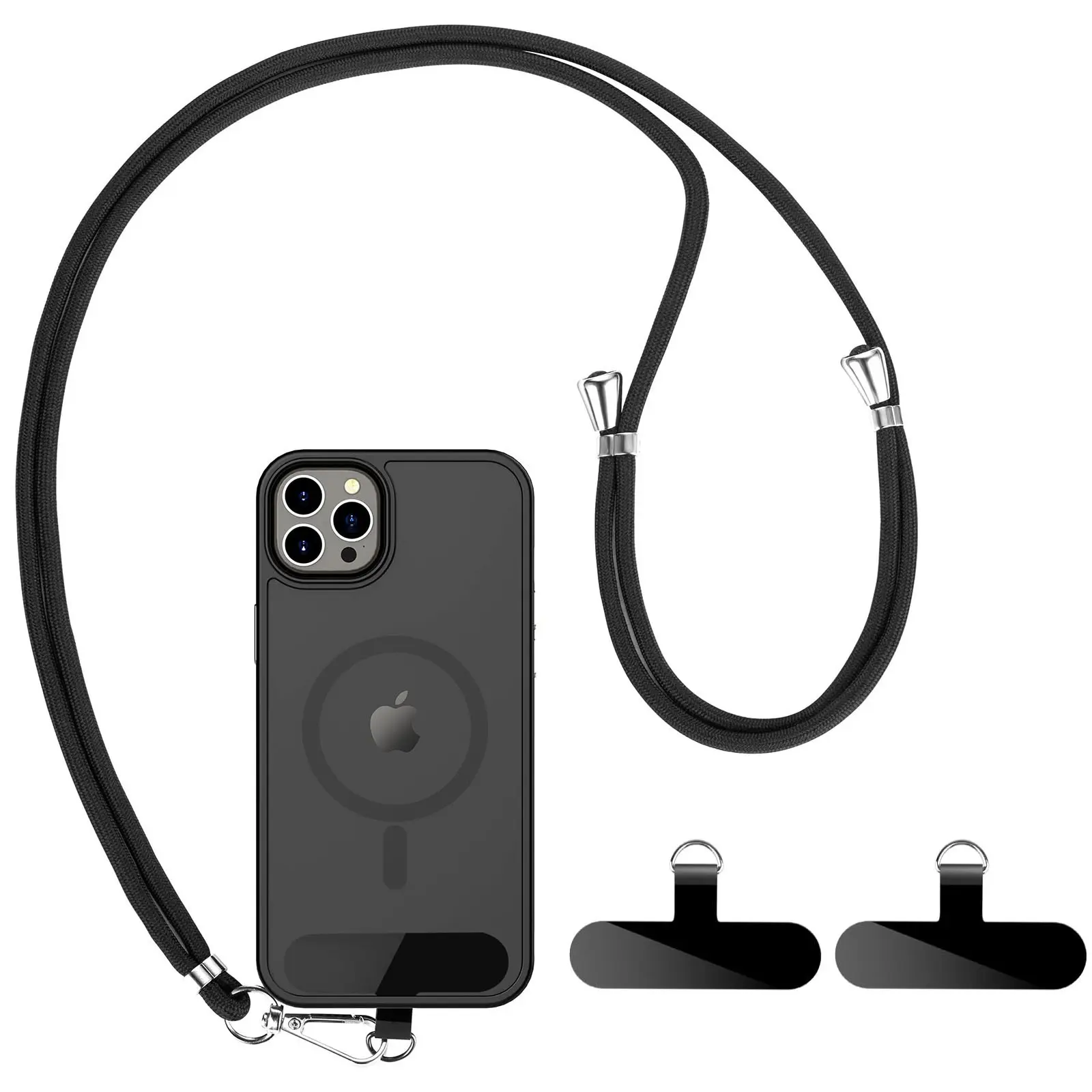 Cell Phone Lanyard 1 Pcs Adjustable Neck Strap, 2 Pcs Pads, Universal Crossbody, Multifuctional Compatible with Most Smartphones, Phone Neck Holder, Phone Accessory