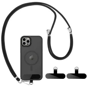 Cell Phone Lanyard 1 Pcs Adjustable Neck Strap, 2 Pcs Pads, Universal Crossbody, Multifuctional Compatible with Most Smartphones, Phone Accessory