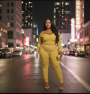 Plus Size 2 Piece Legging Set – Mustard Yellow