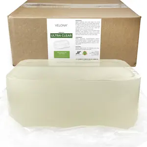 25 LB - Ultra Clear Glycerin Soap Base by Velona | Melt and Pour | Transparent Natural Bar For The Best Result for Soap Making
