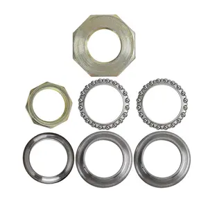 7pcs Steering Stem Bearings Head Race Kit Bearings Replacement Part Universal for PW50 PW 50 Y-Zinger 1981-2015 Dirt Pit Bike Monkey Pocket Bike Mini Trail Bike Offroad Enduro Motorcycle Mobility