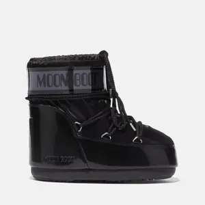 Women's Fashionable Winter Boots - Black  Boot Style with Lace-Up Closure and Durable Design