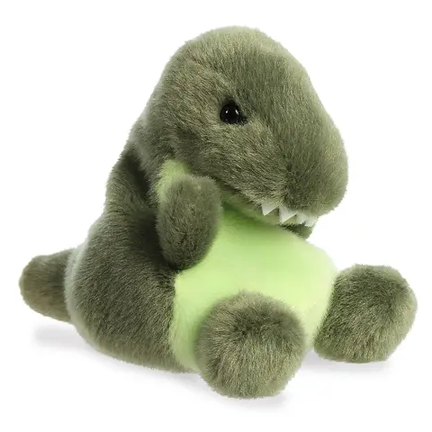 Palm Pals Adorable Tyranno Rex 3.5 inch Green Mini Soft Plush Collectable Stuffed Animal