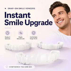 Perfect Smile Kit 【3 Pairs】Adjustable Snap On Veneers Set - Instant Confidence for Photos Natural Look Reusable Cosmetic Teeth& Parties  Best Gift for Men & Women