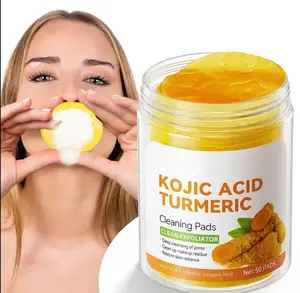 Turmeric Kojic Acid Exfoliating Cleansing Pads - Gentle, Smooth Face Cleanser for Radiant, Sensitive Skin
