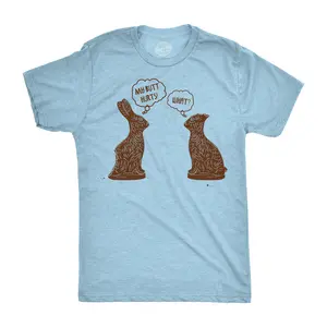Mens My Butt Hurts T Shirt Funny Easter Egg Chocolate Bunny Sarcastic Gift Tee Mens Funny T Shirts Cool Vintage Fashion T-Shirt Gift Classic Menswear Easter Apparel for Men Funny Sarcastic Short Sleeve Novelty